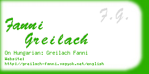 fanni greilach business card